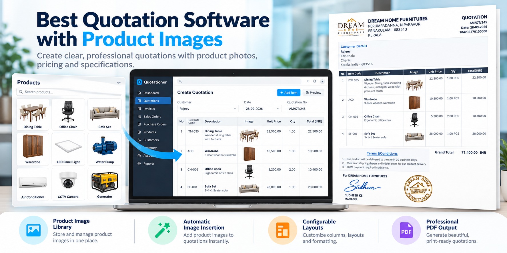 Best Quotation Software with Product Images