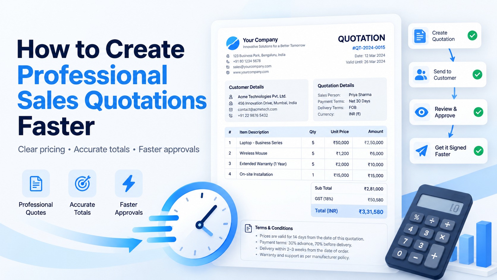 Professional sales quotation management software