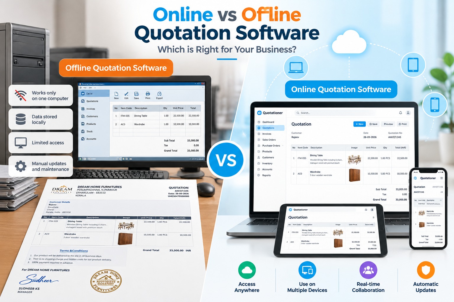 Online vs Offline Quotation Software: Which One Should You Choose?
